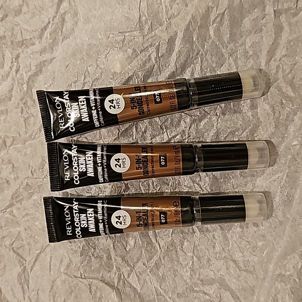 3 NWT Revlon Colorstay Skin Awaken 077 5-in-1 concealer caffeine …